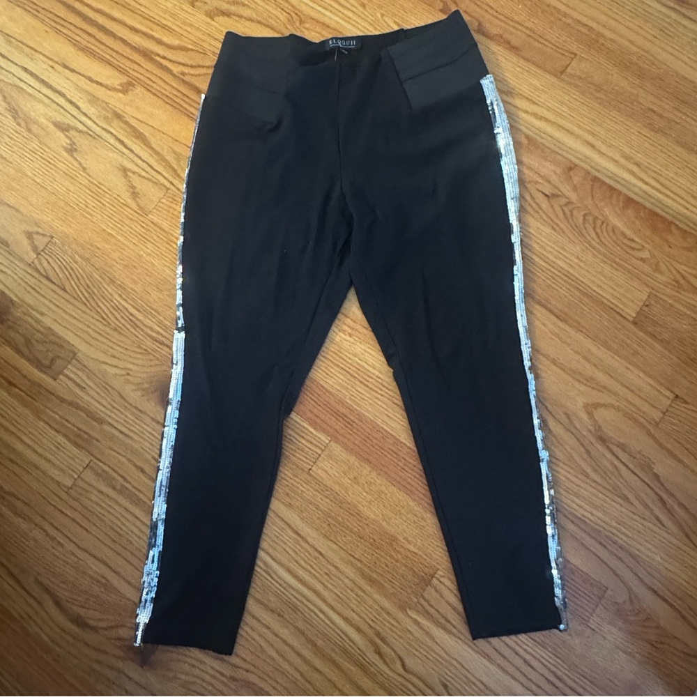 Torrid black sequin striped pant